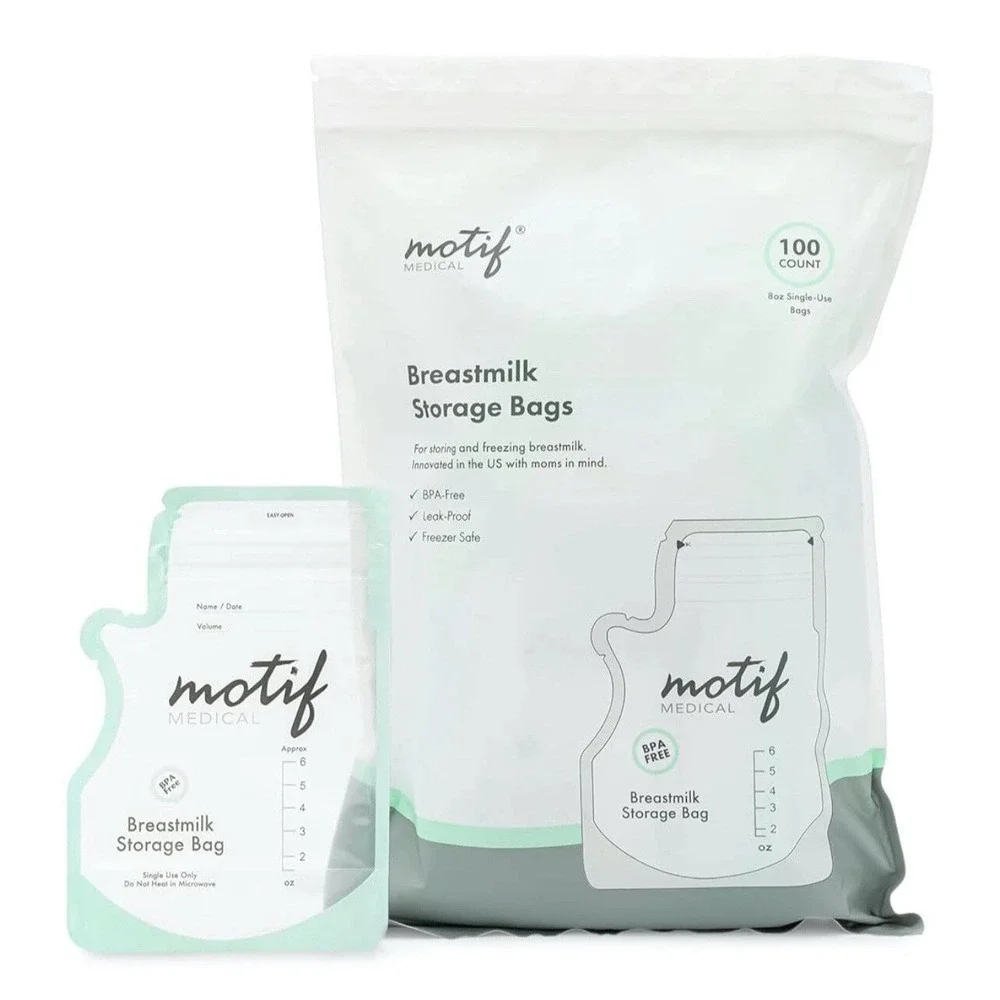 Motif BreastMilk Storage 8 Oz. Bags 100 Count New Sealed